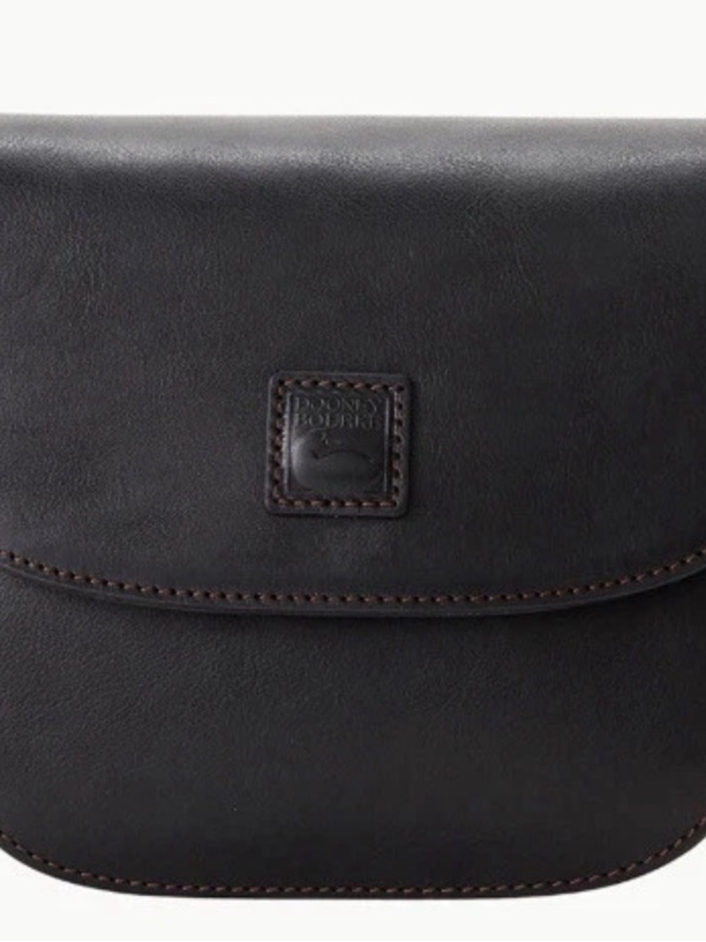 Dooney & Bourke Florentine Leather Saddle Bag Black